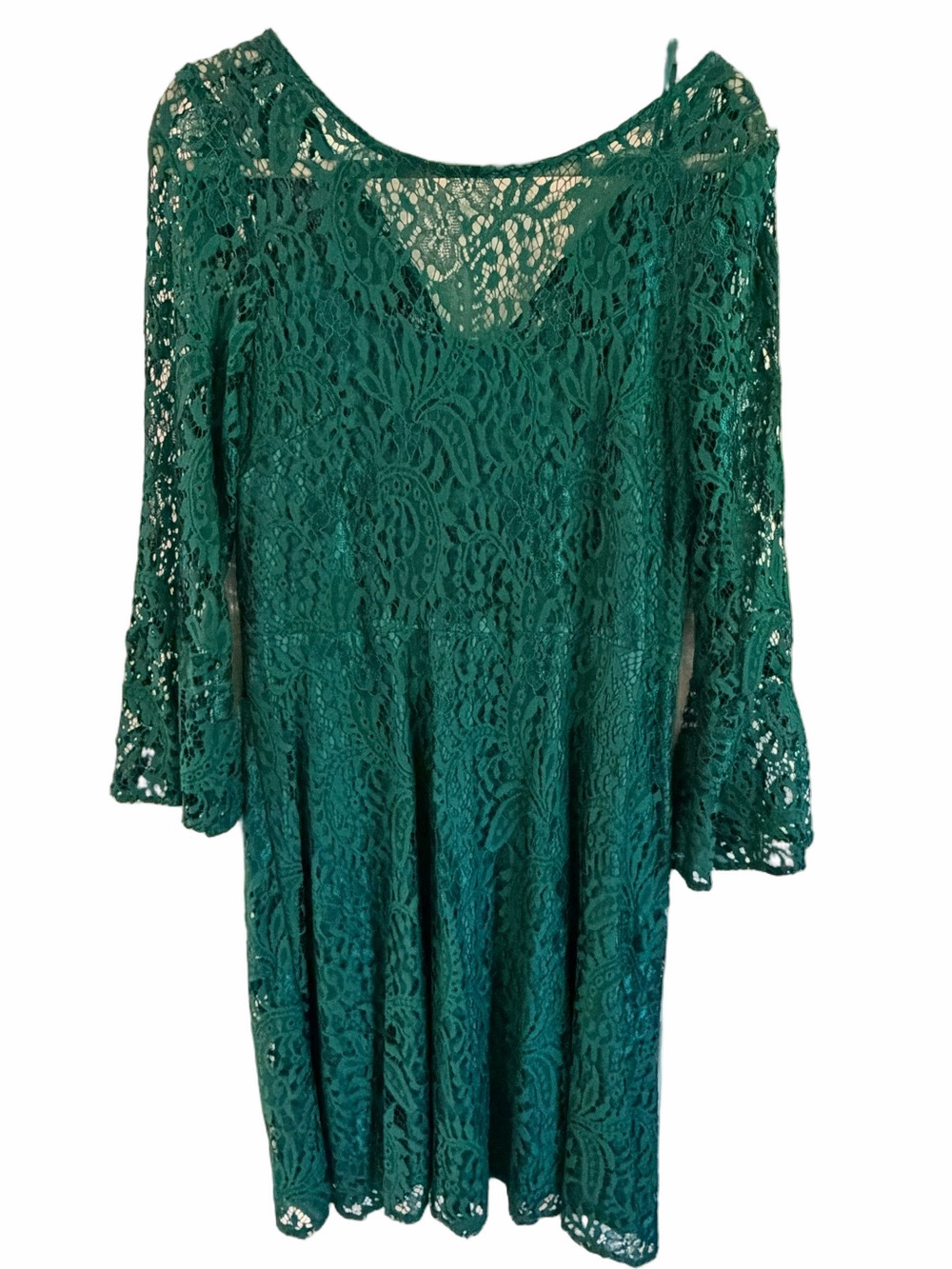 Studio One Teal Lace A-Line Dress